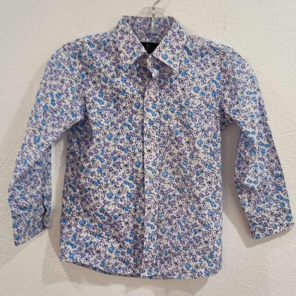 Boys Vittorino Floral Button Up Shirt